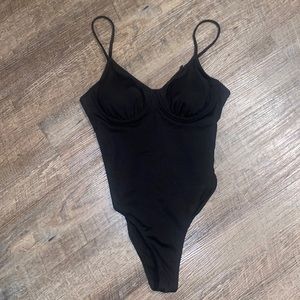 Black One Piece Swim Suit